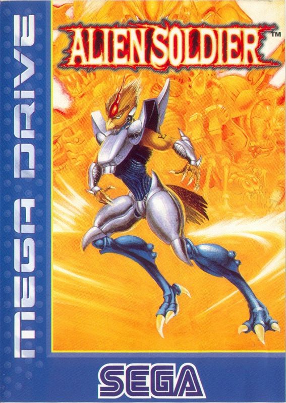 Alien Soldier box art for Sega Mega Drive